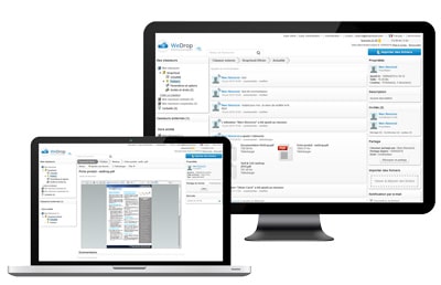 Partage des fichiers en ligne WeDropPartageEcransCaptureWeDrop